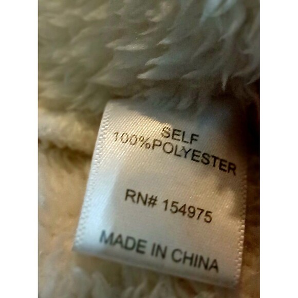 C+D+M Sherpa Fleece Pullover Womens M Leopard Cream 1/4 Zip Soft Cozy Top - Picture 8 of 8